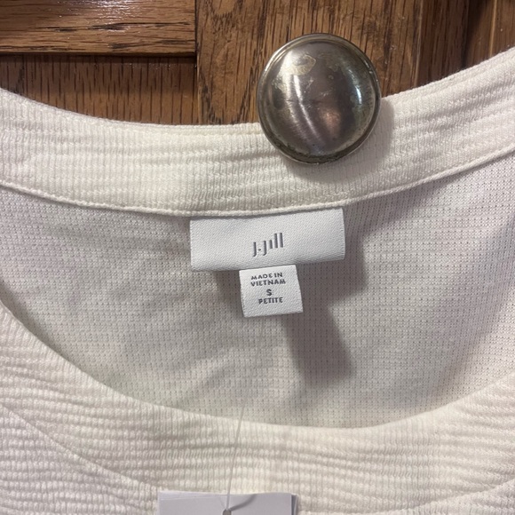 J. Jill Off-White Textured Knit Blouse - Picture 3 of 4